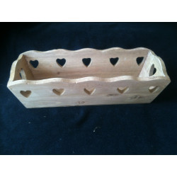 Banneton en bois motif coeur