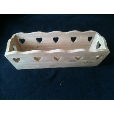 Banneton en bois motif coeur